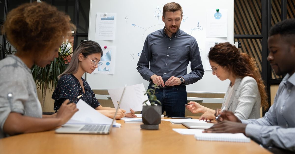 Group of people in a presentation