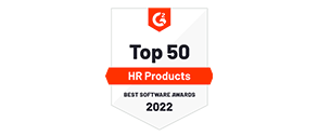 G2 Top 50 Best HR Software 2022 badge