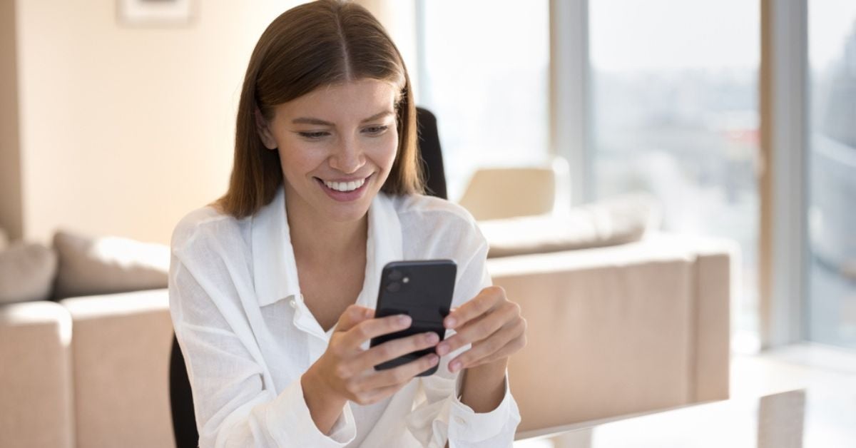 Women looking at a smartphone