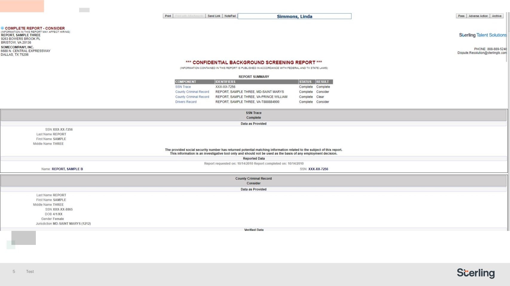 35+ Sterling background check example