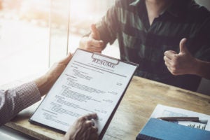 hr audit resume applicant paper and interview for selection human resource to company.