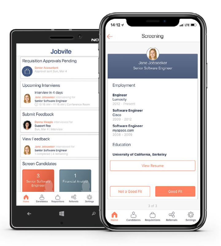 Jobvite Mobile Hiring Team App