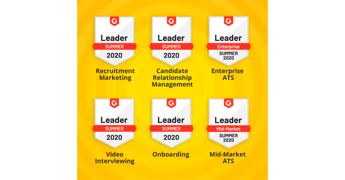 Screenshot showing six leader award badges