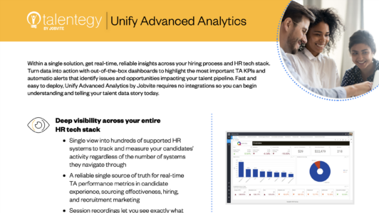 Advanced analytics for talent acquisition performance