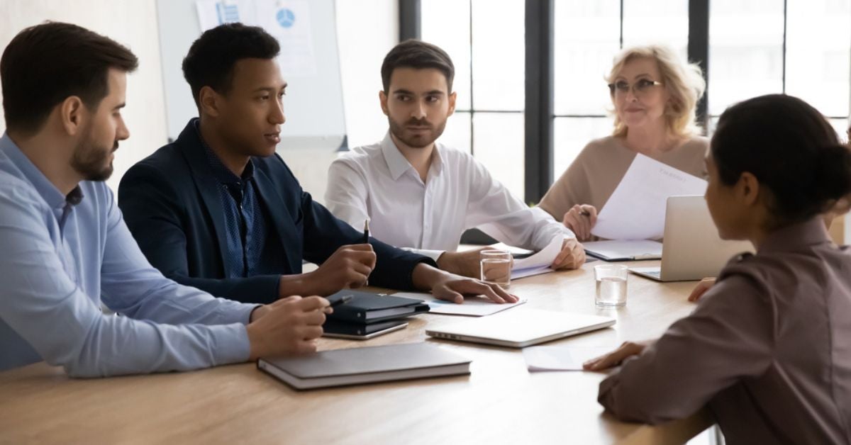 People sitting around a table