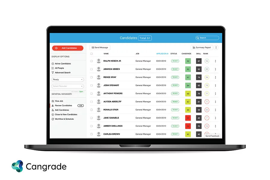 Cangrade and Jobvite integration screenshot