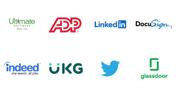 12 different company logos