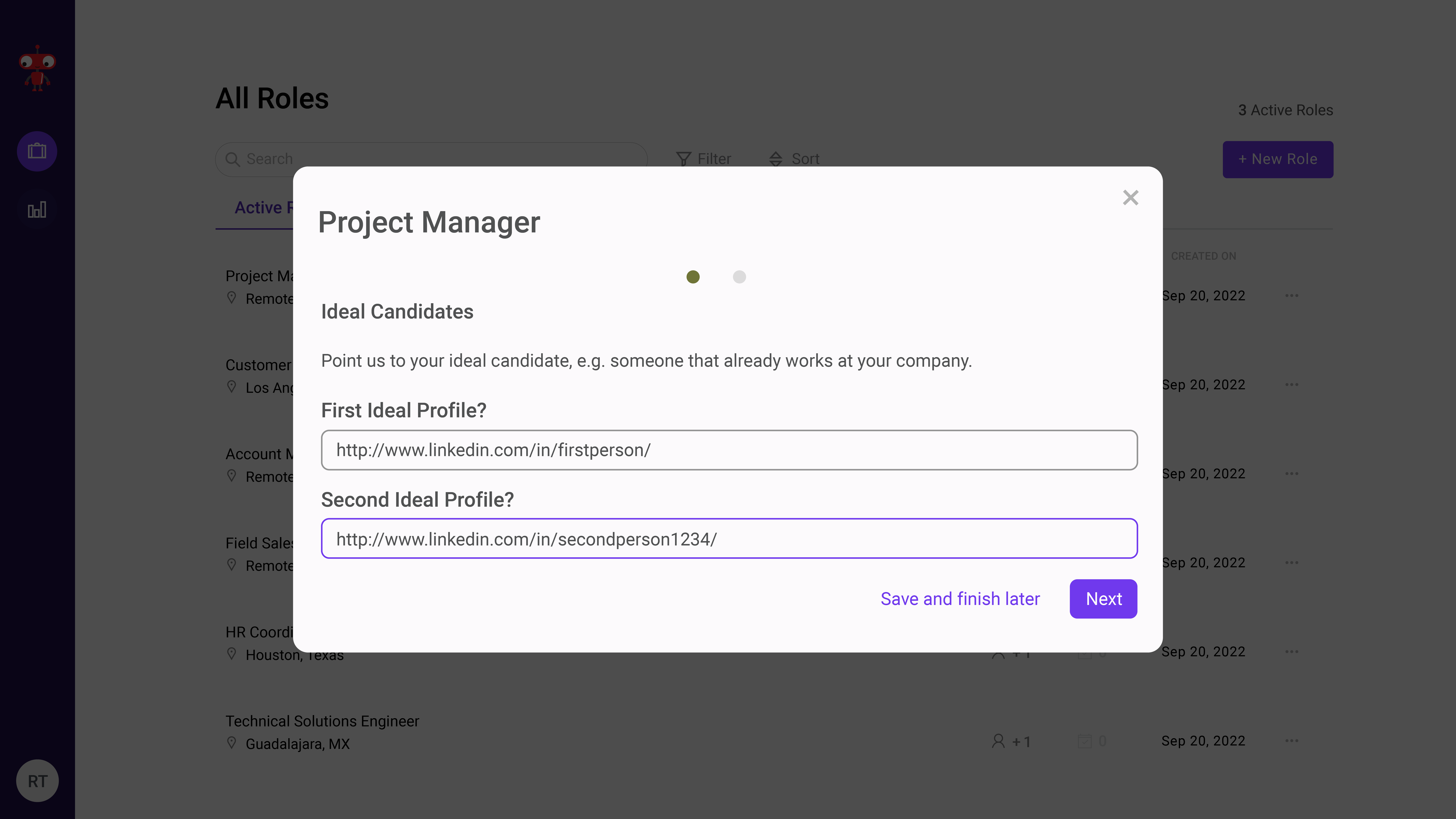 Screenshot of Rolebot and Jobvite integration