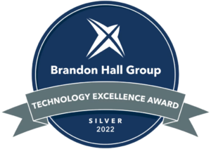 Logo for the silver medal from the Brandon Hall Group Technology Excellence Awards