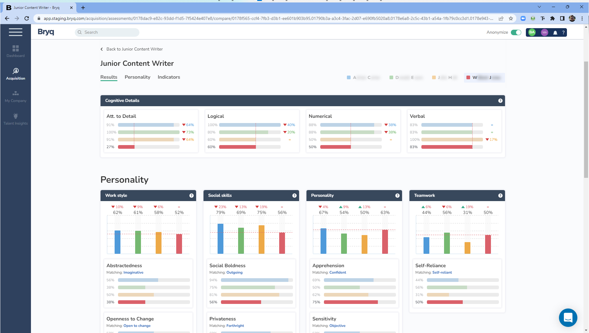 screenshot of the Bryq and Jobvite integration