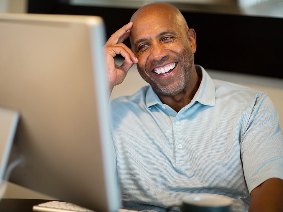 African,American,Man,Working,From,His,Home,Office.