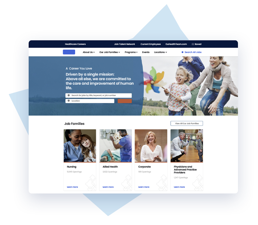 Screenshot of a career site created with Jobvite’s talent acquisition software