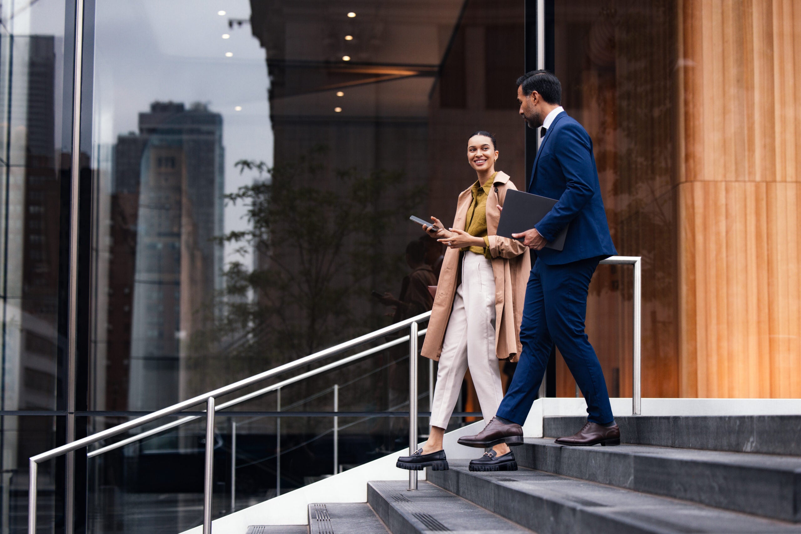 Teammates meeting up to discuss tech