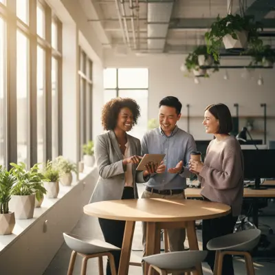 Recruiters in a team meeting