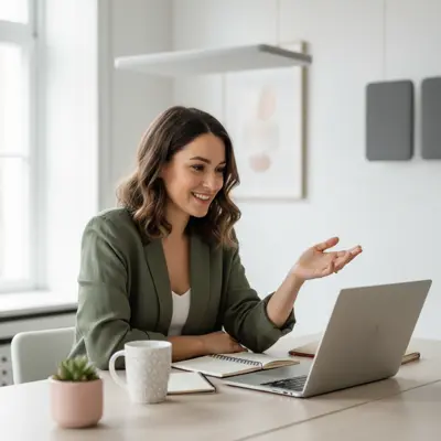 Hiring manager on a video interview